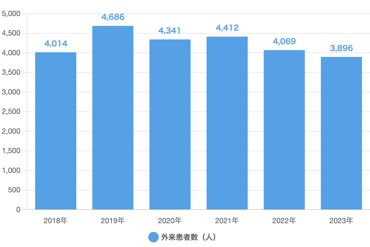 shinkei 病院統計　外来患者数（人）